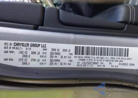 2014 Jeep Grand Cherokee Limited from USA, damaged, VIN 1C4RJFBG5EC588467